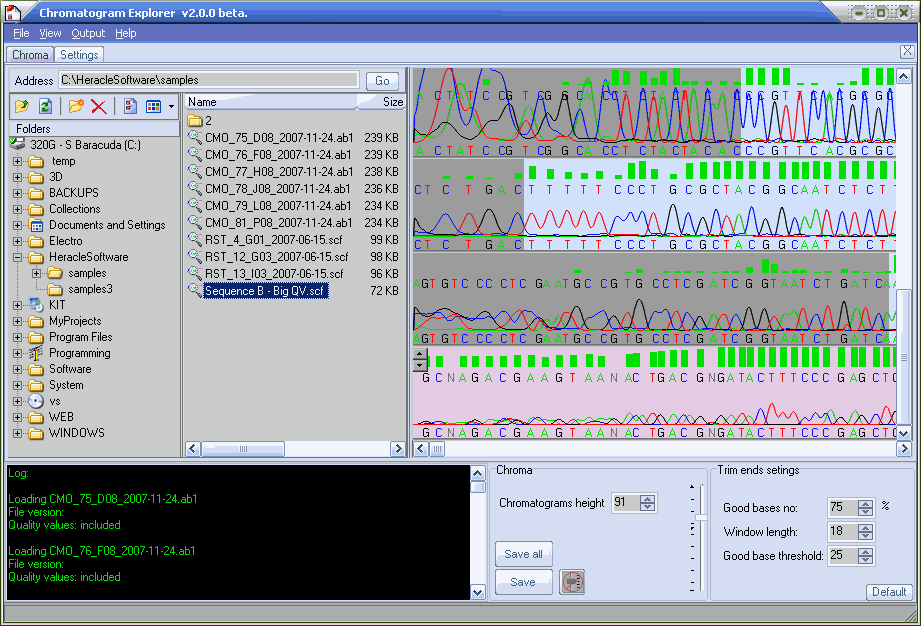 DNA Chromatogram Explorer - sequence analysis tool
